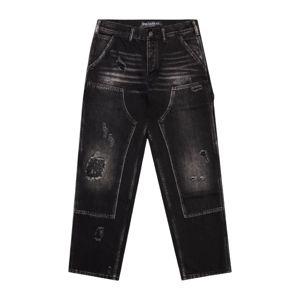 VALABASAS "INGENUITY" BLACK WASHED BAGGY DENIM JEAN