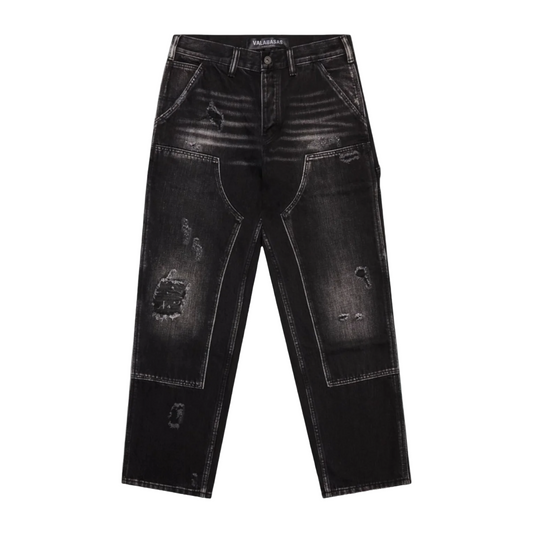 VALABASAS "INGENUITY" BLACK WASHED BAGGY DENIM JEAN