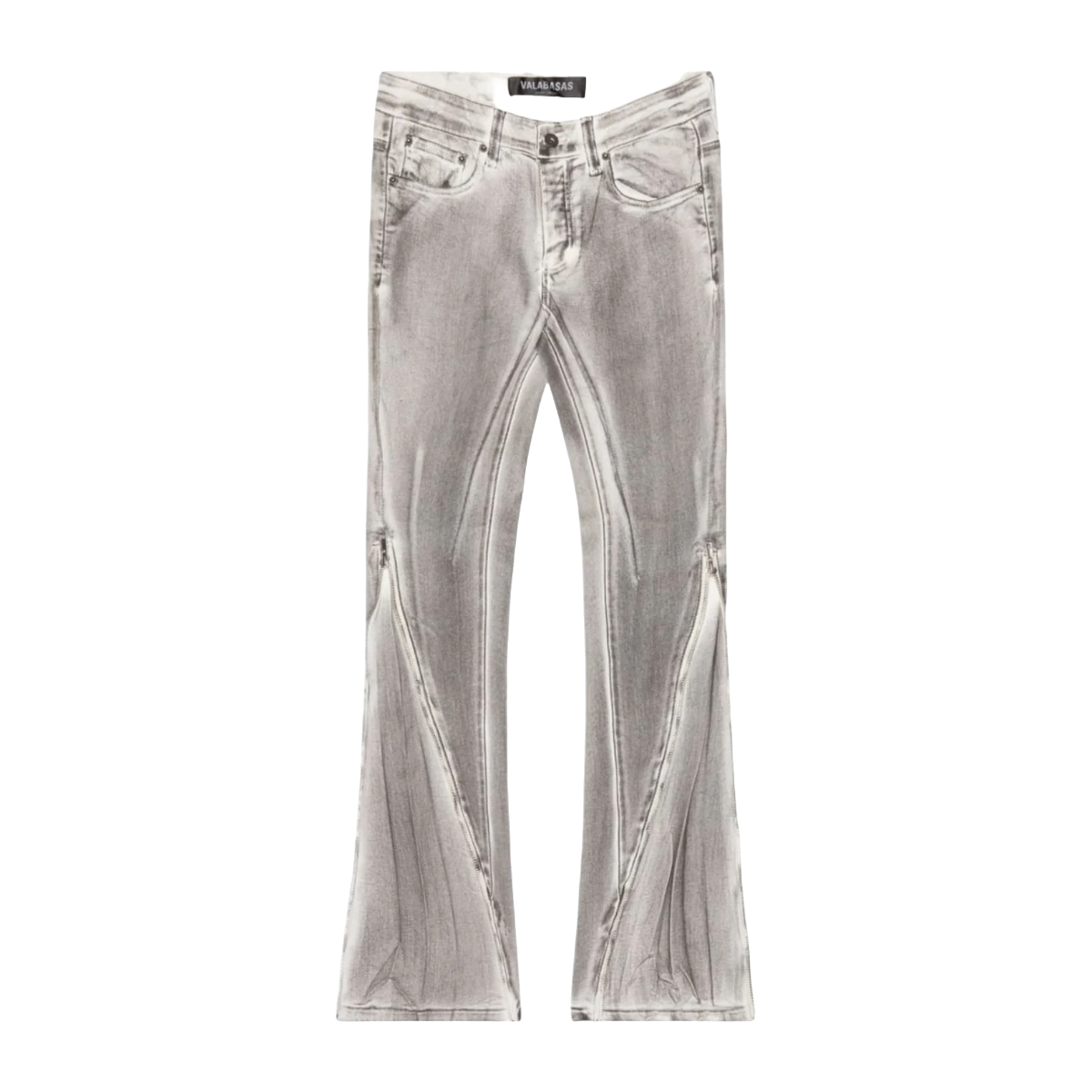 VALABASAS "RUNNER" WHITE GREY SKINNY DENIM