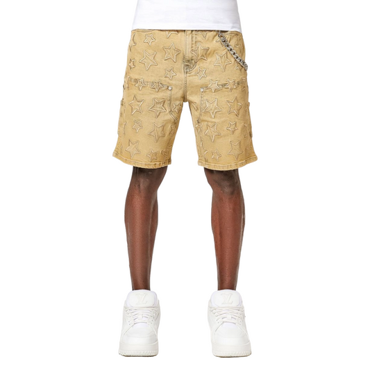 GUAPI VINTAGE STARS DENIM SHORTS