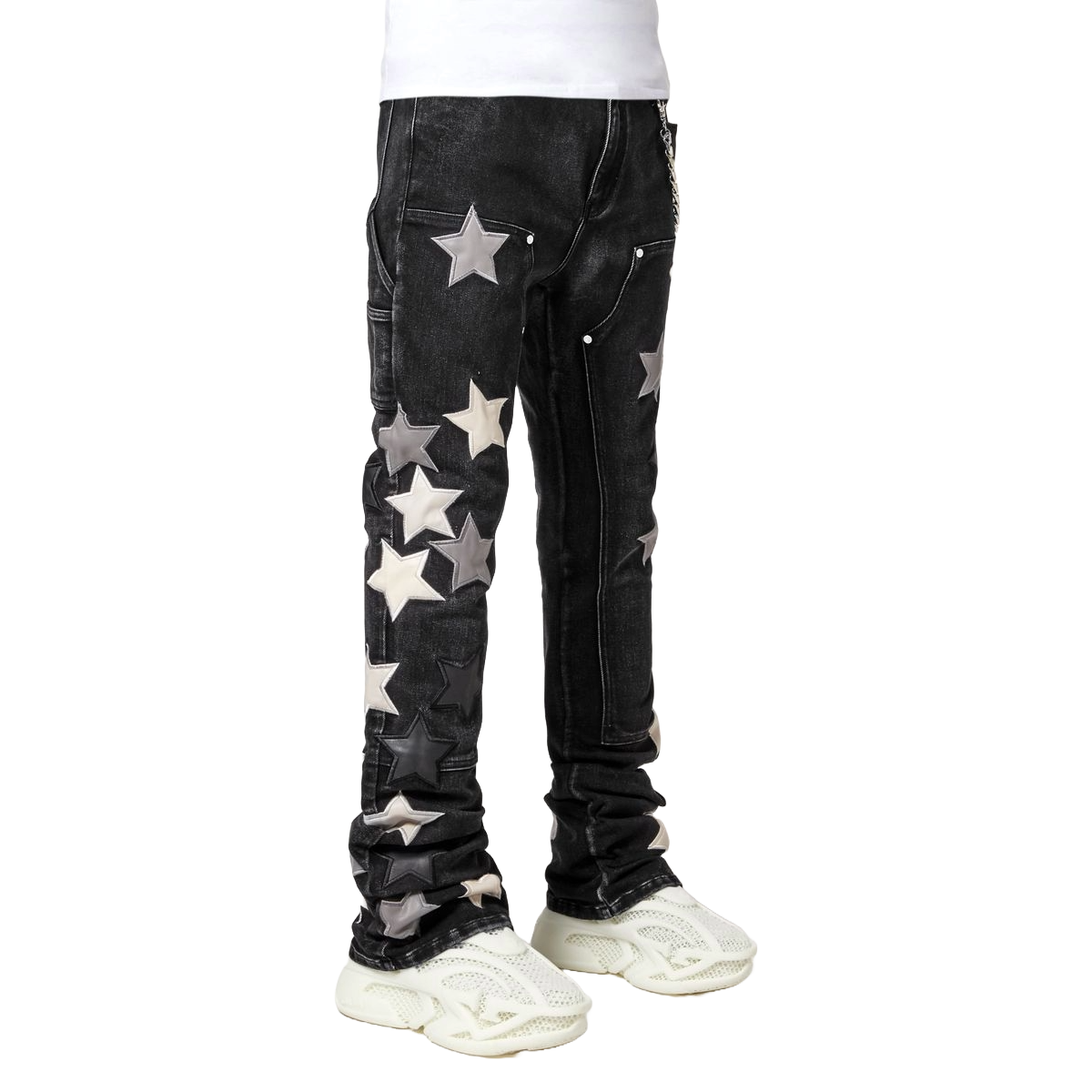 GUAPI OBSIDIAN BLACK VINTAGE STARS DENIM