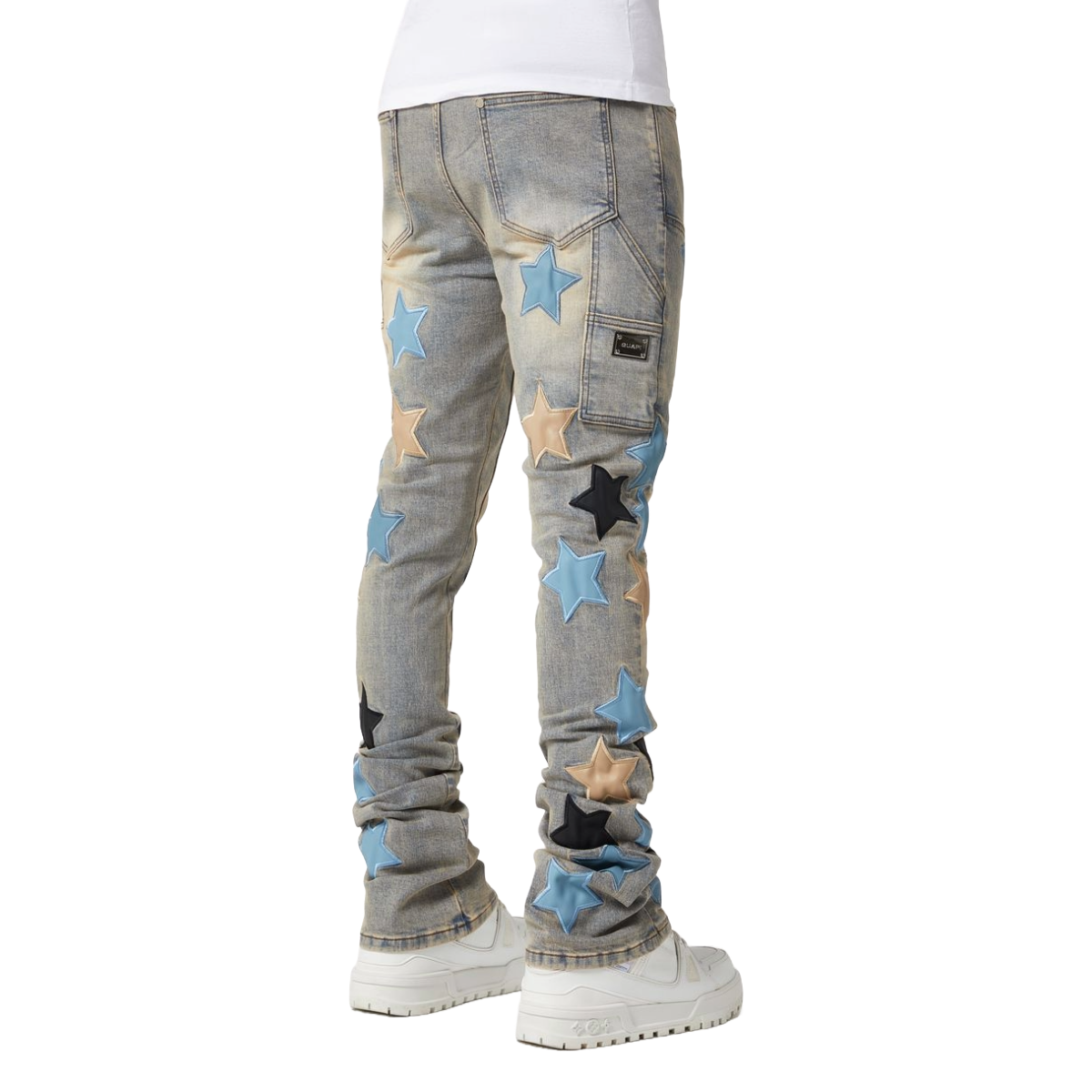 GUAPI POWDER BLUE VINTAGE STARS DENIM