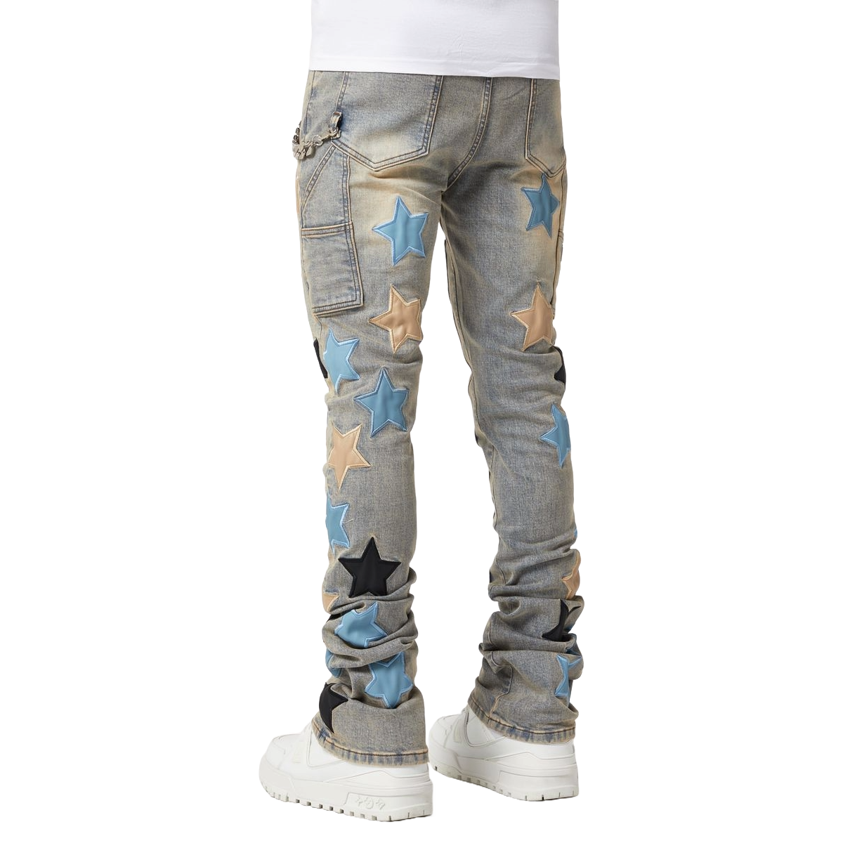 GUAPI POWDER BLUE VINTAGE STARS DENIM