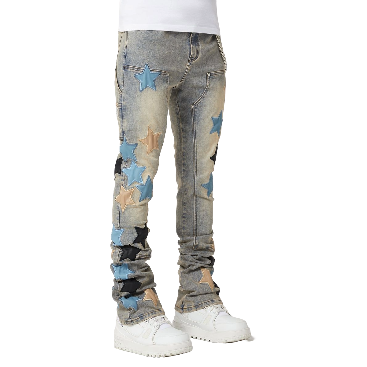 GUAPI POWDER BLUE VINTAGE STARS DENIM