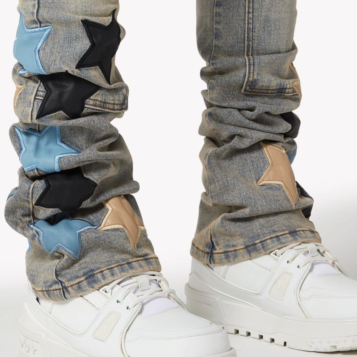 GUAPI POWDER BLUE VINTAGE STARS DENIM