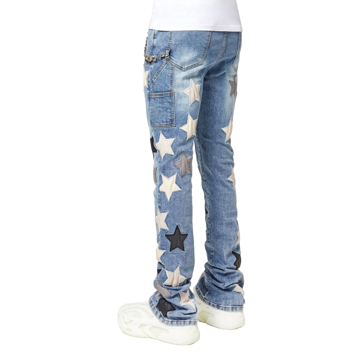 GUAPI AQUA BLUE VINTAGE STARS DENIM