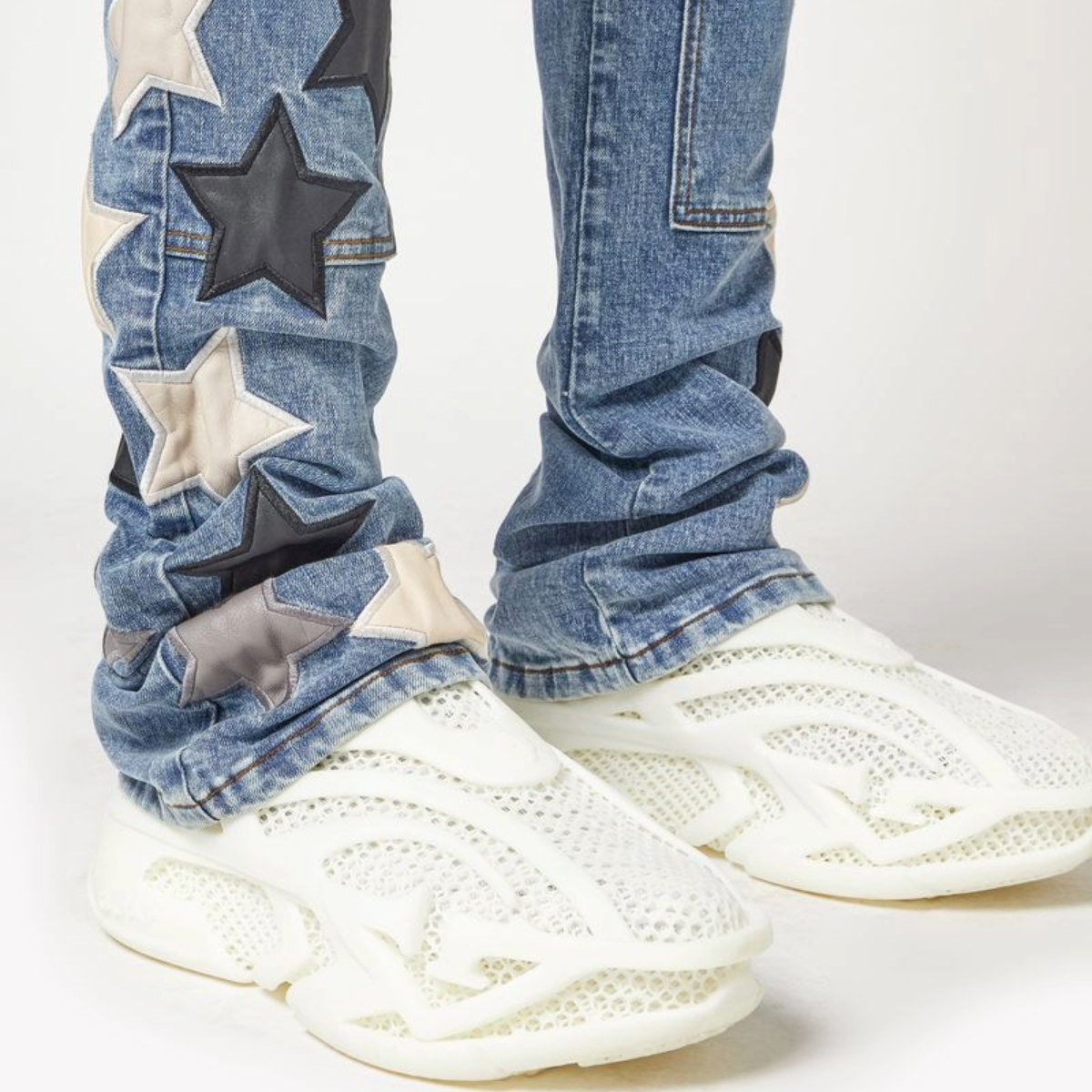 GUAPI AQUA BLUE VINTAGE STARS DENIM