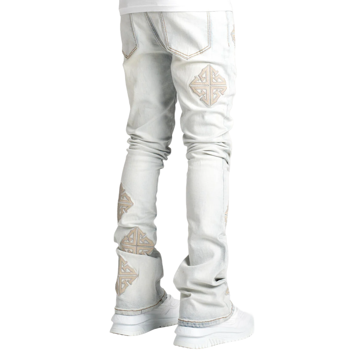 GUAPI POWDER BLUE ICON STACKED DENIM