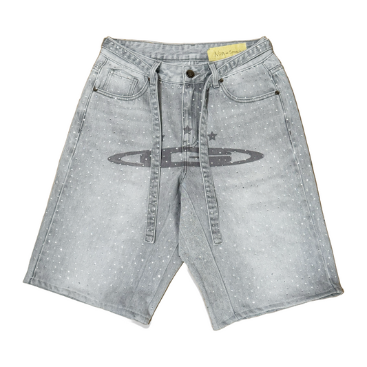 GALA CRYSTAL JORTS - CHARCOAL WASH