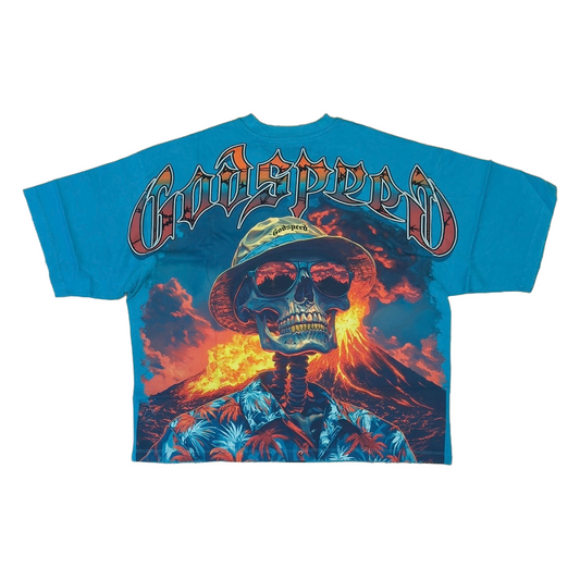 GODSPEED NATURAL DISASTER TEE (PANTHER BLUE)