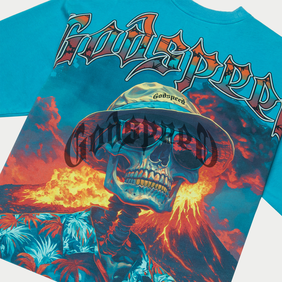 GODSPEED NATURAL DISASTER TEE (PANTHER BLUE)