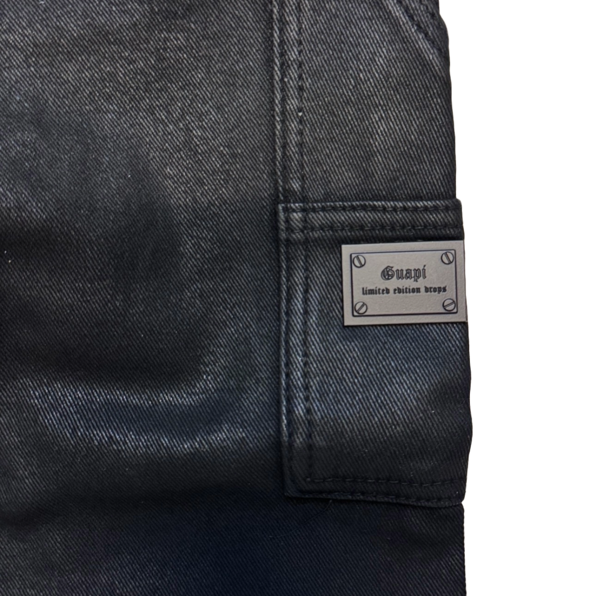 GUAPI BLACK WAX CARPENTER STACKED DENIM
