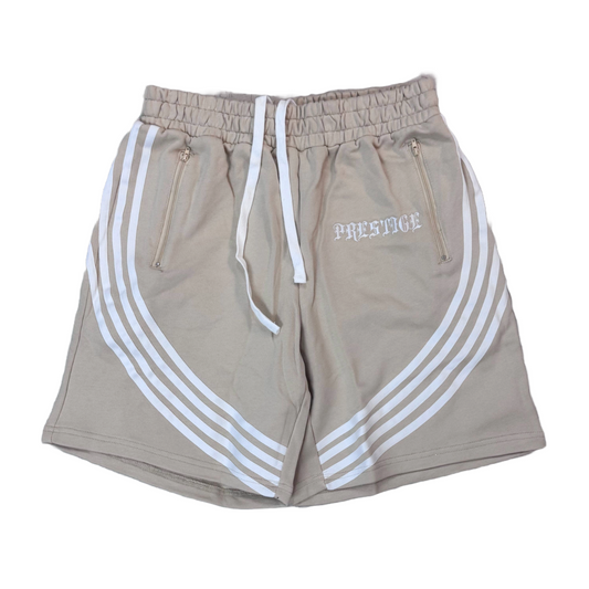 PRESTIGE 'STRIPED' SHORTS - CREAM