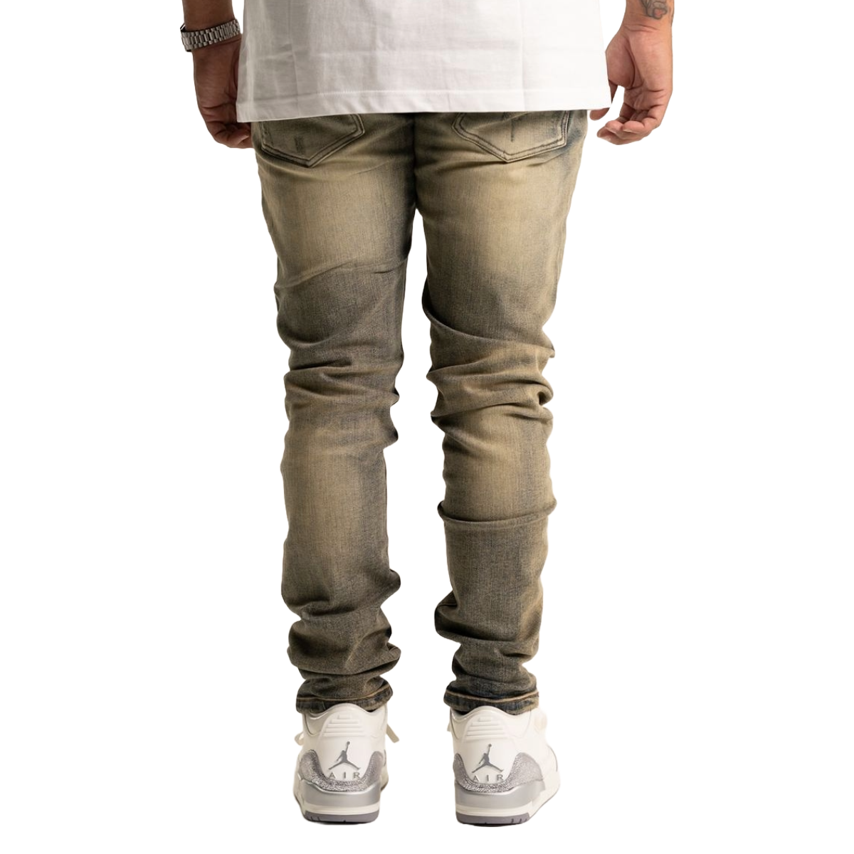 RVR 'ORIGIN' ML-01 RIPPED VINTAGE WASH DENIM