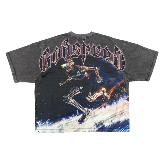 GODSPEED RUN CLUB TEE - GREY WASH