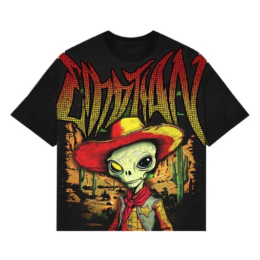 ME 'RANGER' RHINESTONE TEE - BLACK