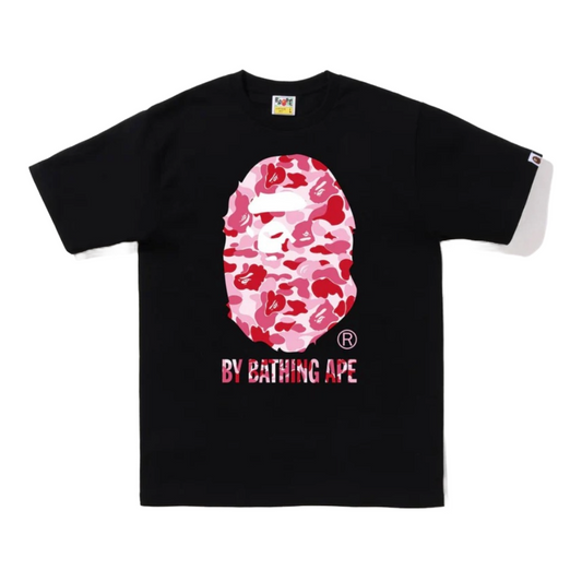 BAPE ABC CAMO BY BATHING TEE - BLACK/PINK