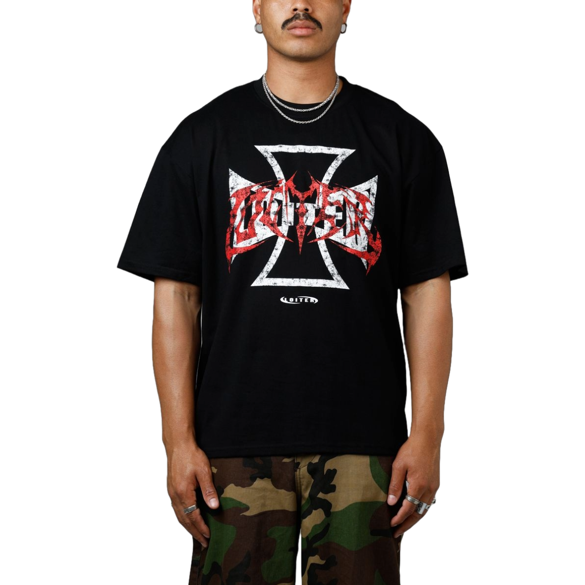 LOITER FORGED TEE- BLACK