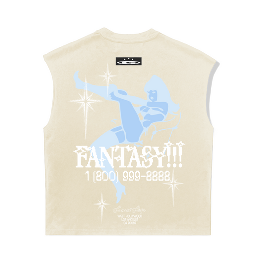 FANTASY CUTOFF TEE - CREAM