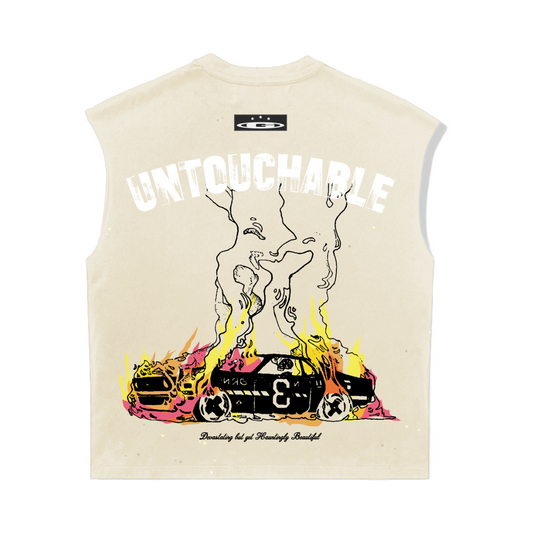 UNTOUCHABLE CUTOFF TEE - CREAM