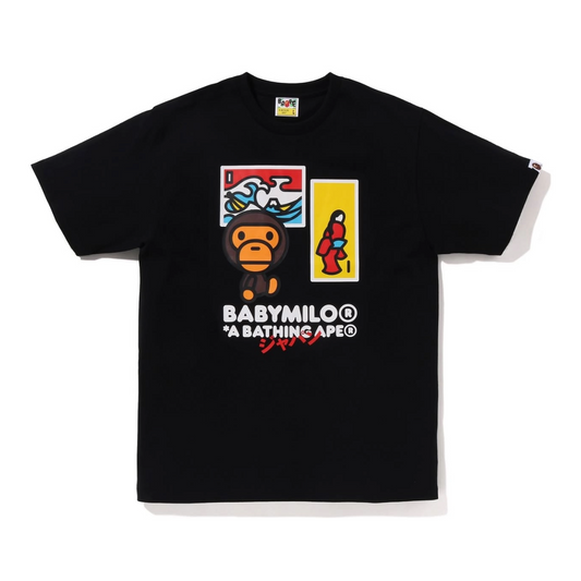 BAPE JAPAN ART BABY MILO TEE - BLACK