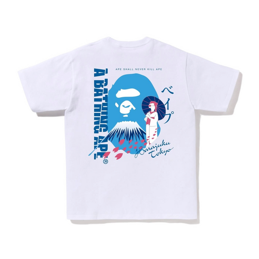 BAPE JAPAN SOUVENIR TEE - WHITE