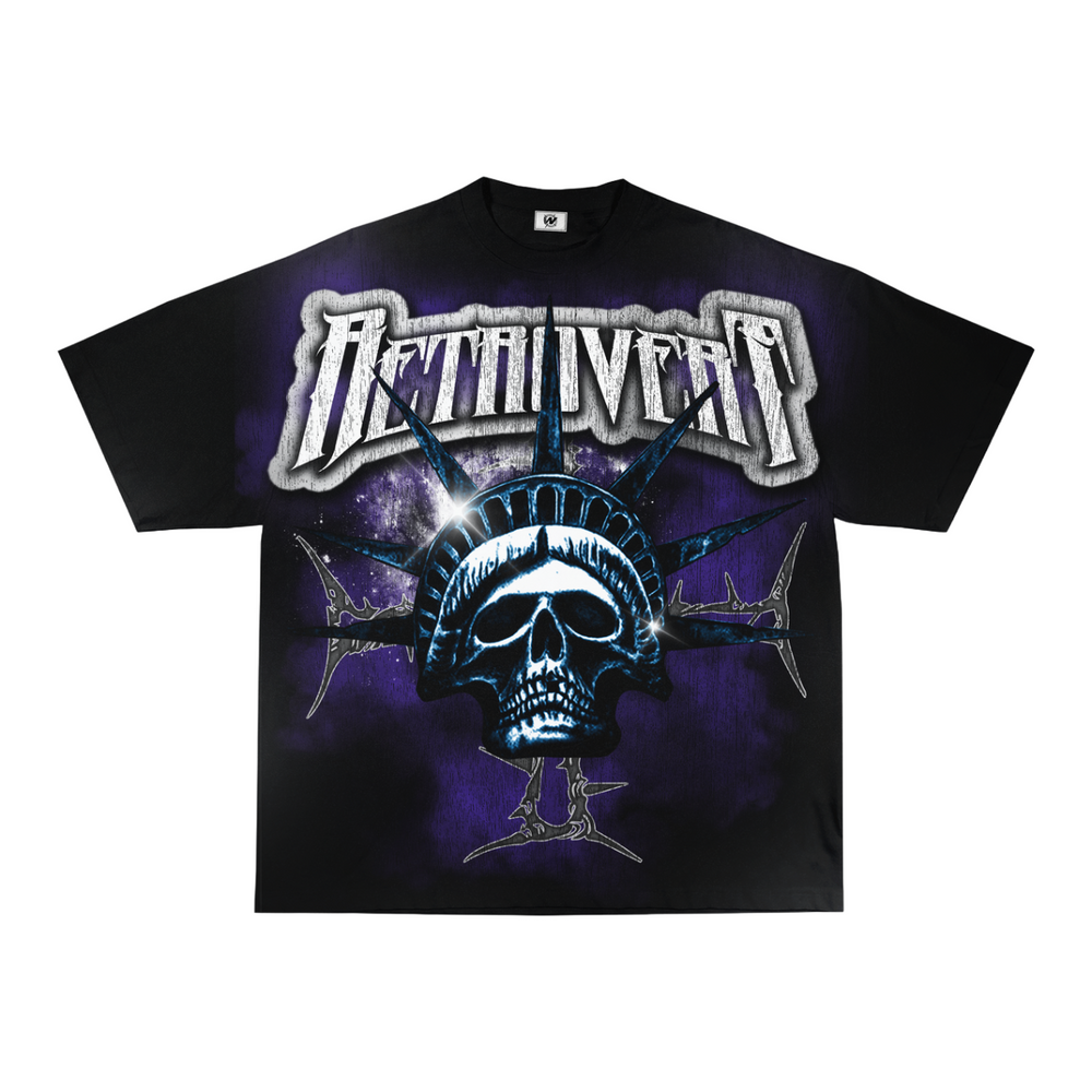 RETROVERT BLACK LIBERTY T-SHIRT