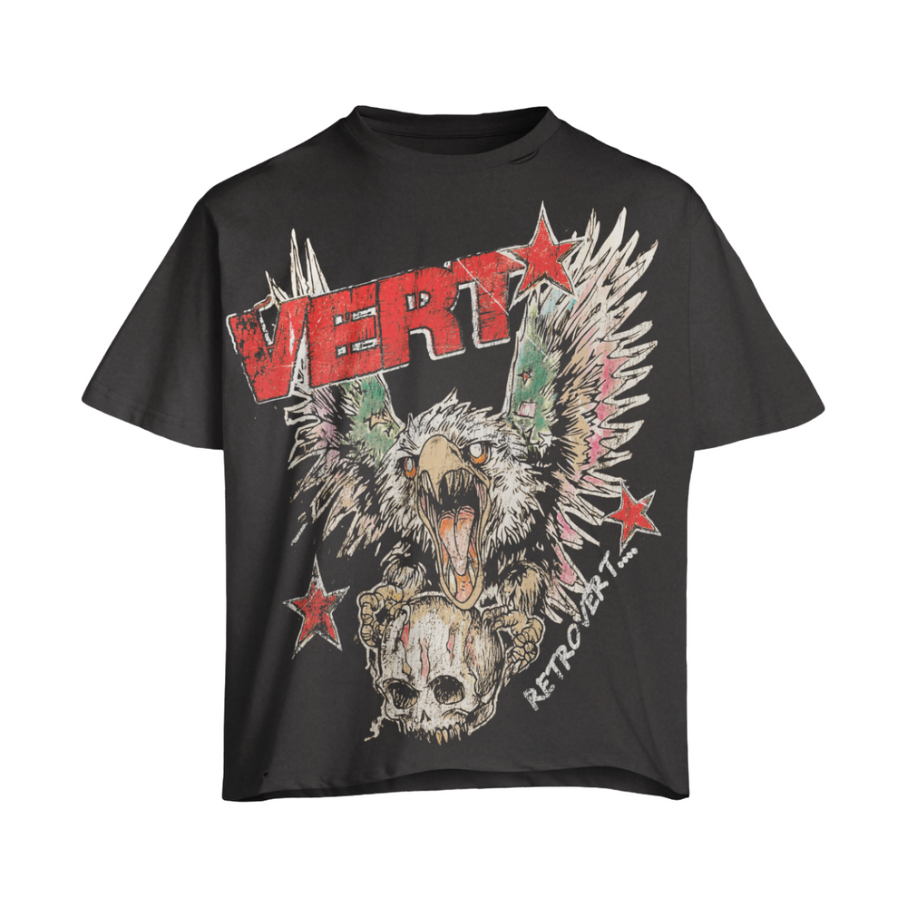 RETROVERT RED FALCON SKULL T-SHIRT