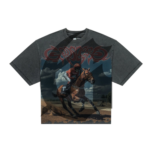 GODSPEED 'THOROUGHBRED' TEE - GREY WASH