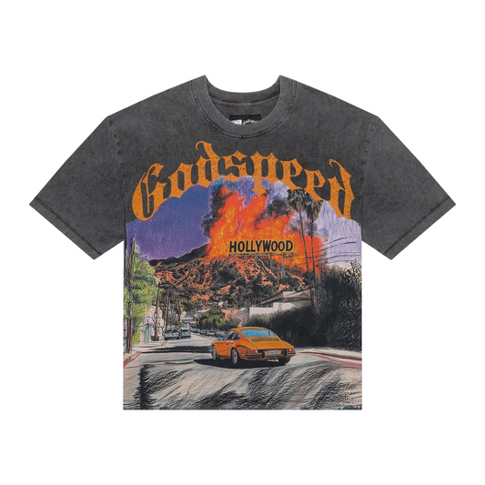 GODSPEED 'LOS SCANDALOUS' TEE - GREY WASH