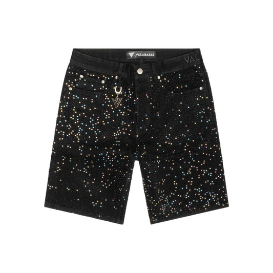 VALABASAS "WEAR" DENIM SHORTS - BLACK