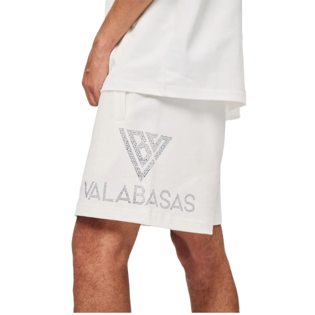 VALABASAS "DUNYA" FLEECE SHORTS - WHITE