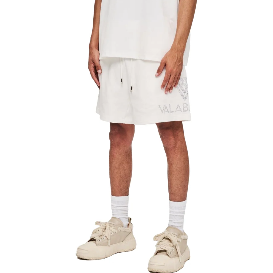 VALABASAS "DUNYA" FLEECE SHORTS - WHITE