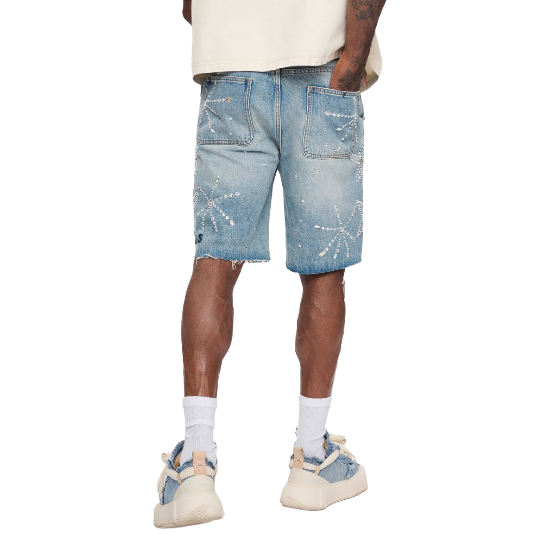 VALABASAS "SAMBA" DENIM SHORTS BLUE
