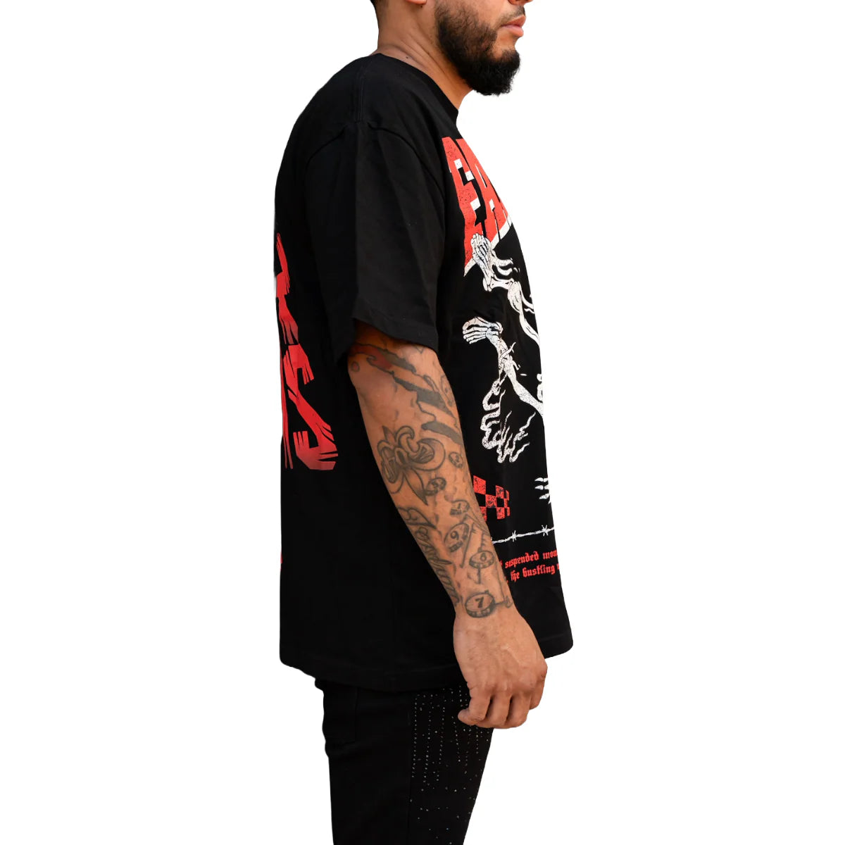 RVR 'FALLING DOWN' SS TEE (BLK)