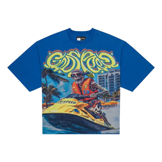 GODSPEED 'WAVE RUNNER' TEE - ROYAL WASH