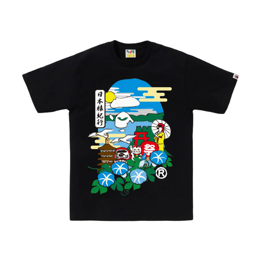 BAPE JAPAN CULTURE APE HEAD TEE (BLACK)
