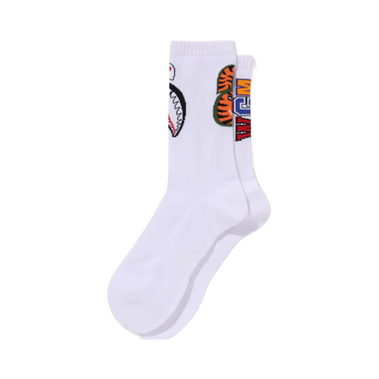 BAPE SHARK SOCKS (WHITE)