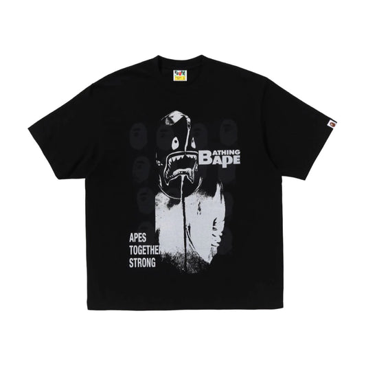 BAPE SPRAY PRINT MULTI LOGO TEE (BLACK)