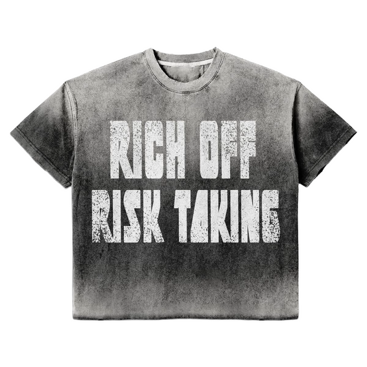 PRESTIGE "RICH OFF RISK TAKING" TEE (BLACK)