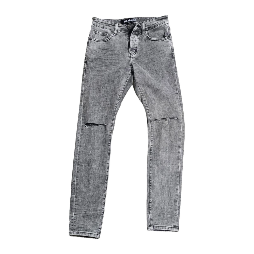VALABASAS "MR. CLEAN 2.0" LT. GREY WASHED DENIM SKINNY