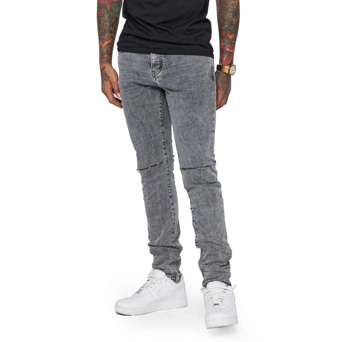 VALABASAS "MR. CLEAN 2.0" LT. GREY WASHED DENIM SKINNY