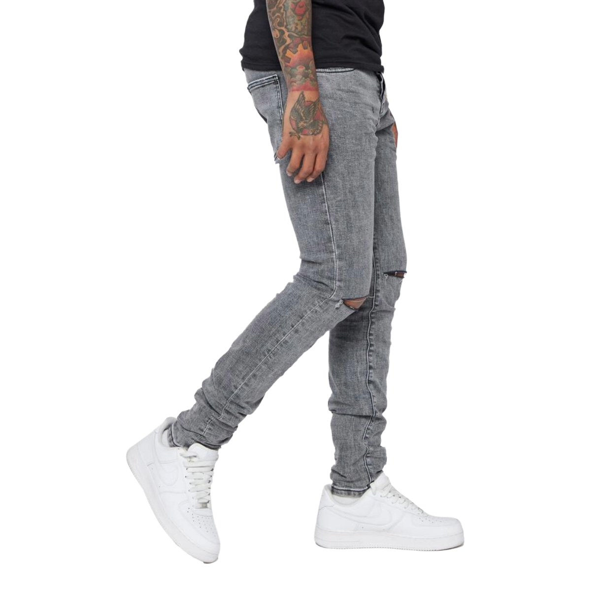 VALABASAS "MR. CLEAN 2.0" LT. GREY WASHED DENIM SKINNY