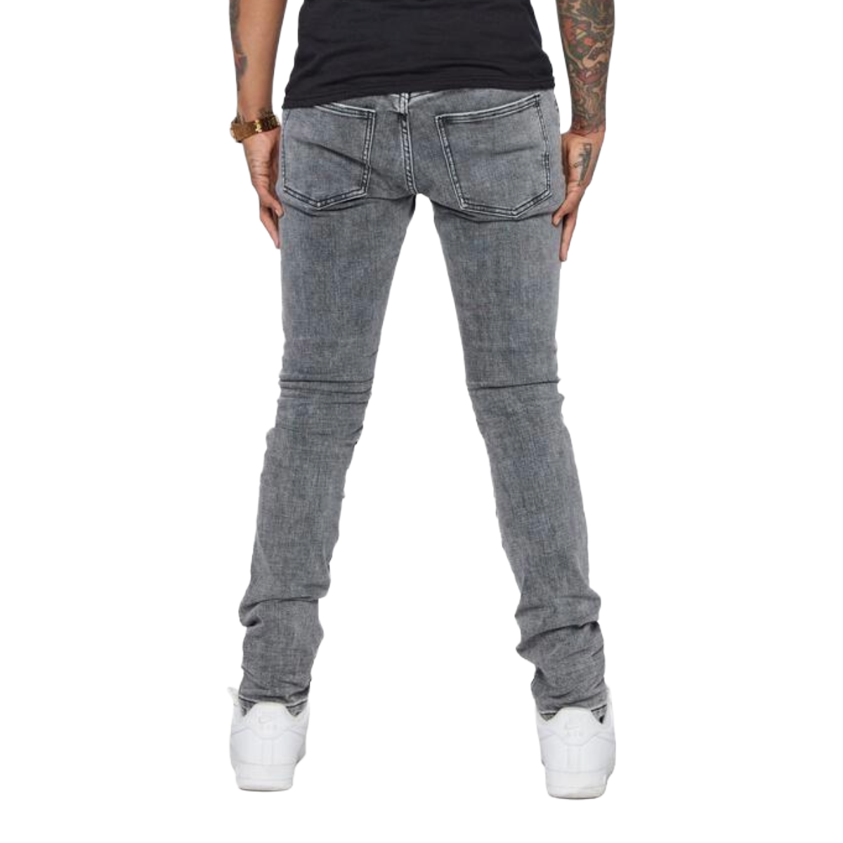 VALABASAS "MR. CLEAN 2.0" LT. GREY WASHED DENIM SKINNY