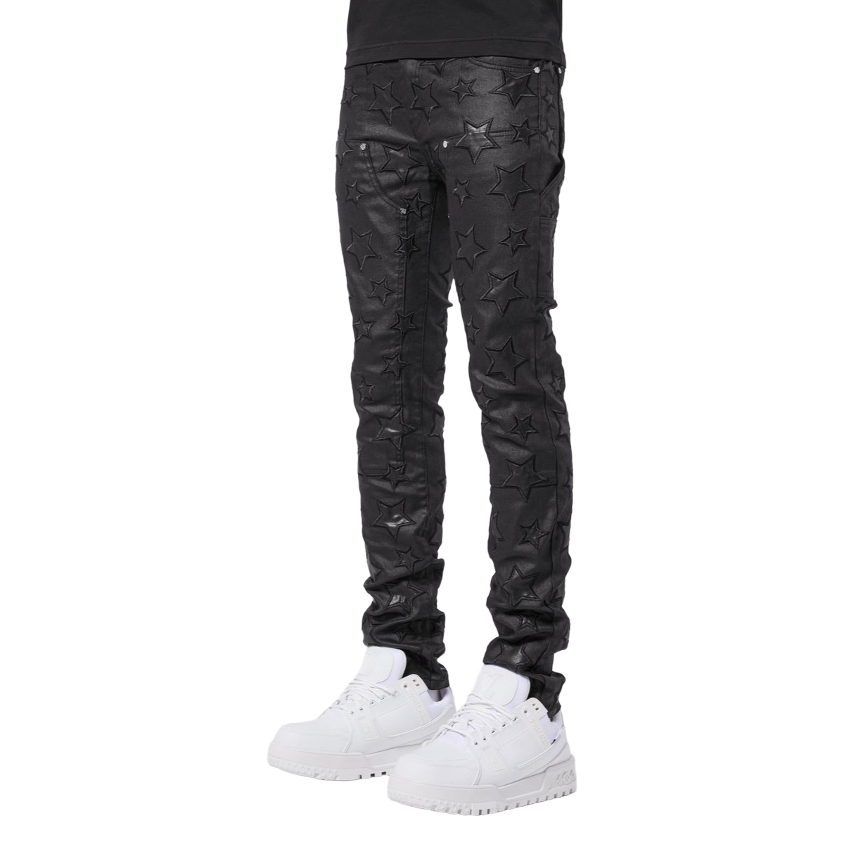 GUAPI ALL BLACK WAXED STARS DENIM