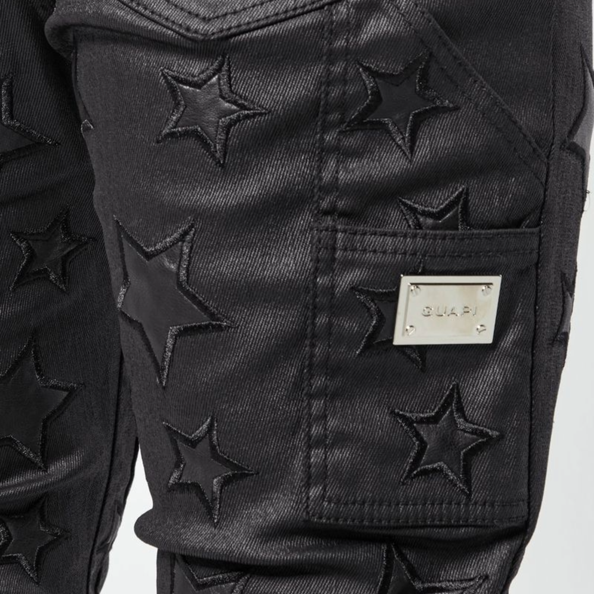 GUAPI ALL BLACK WAXED STARS DENIM