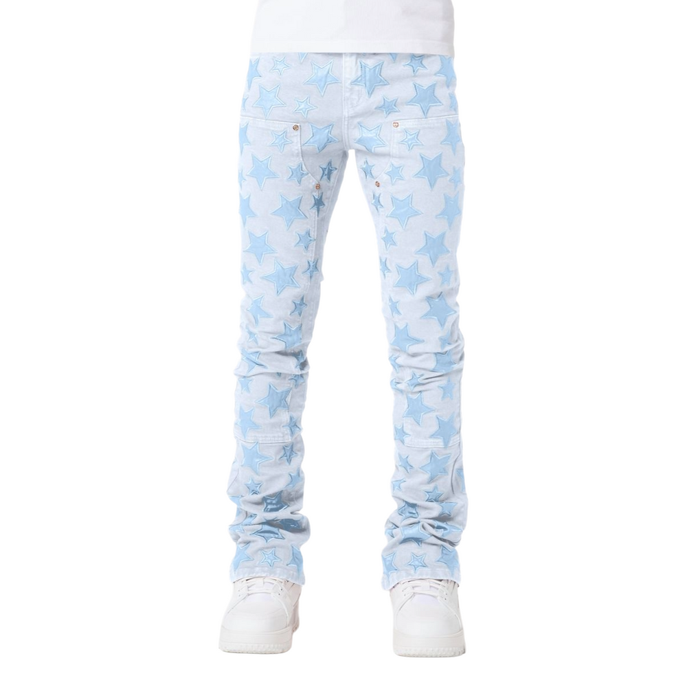 GUAPI AQUA BLUE STARS DENIM