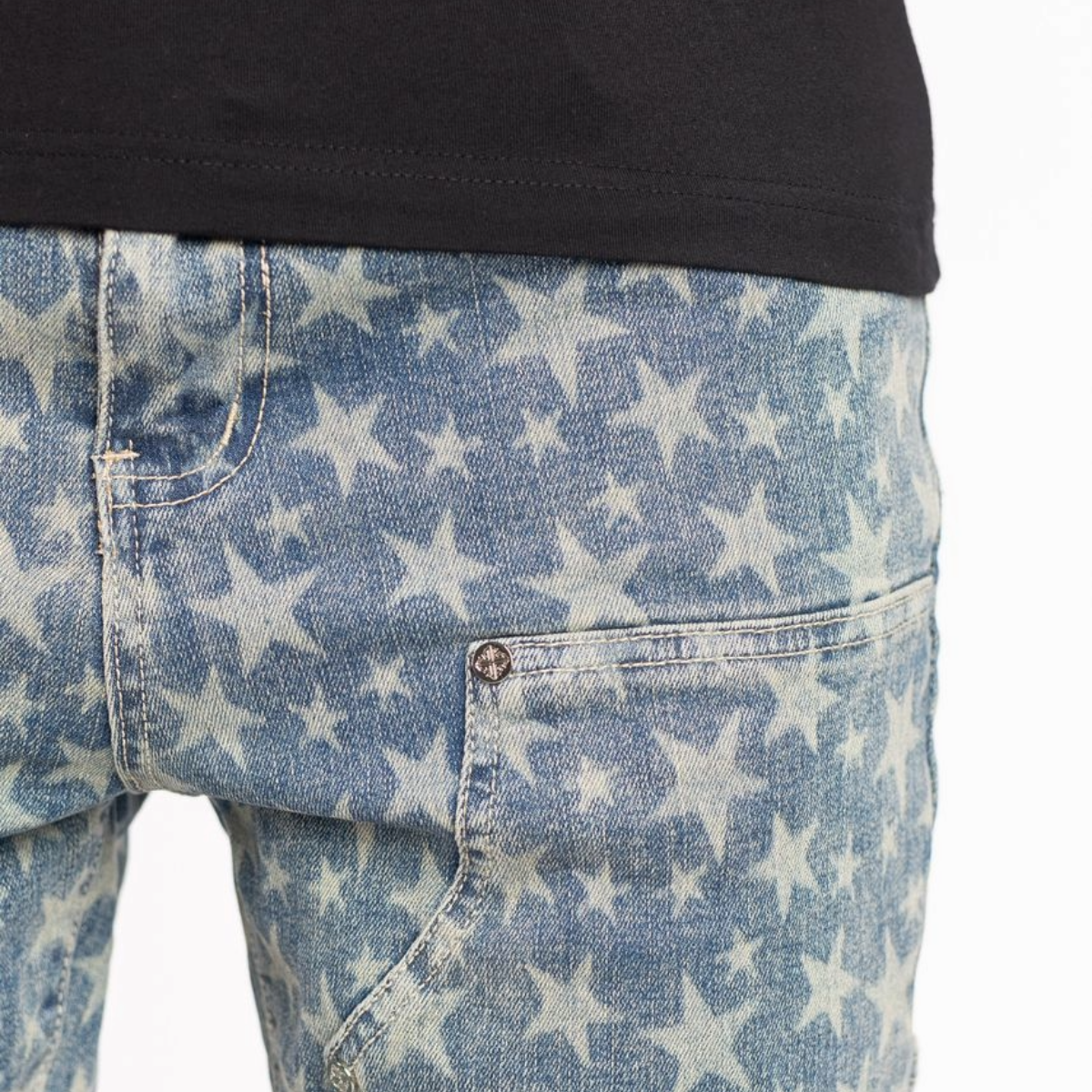 GUAPI VINTAGE BLUE LASER STARS DENIM