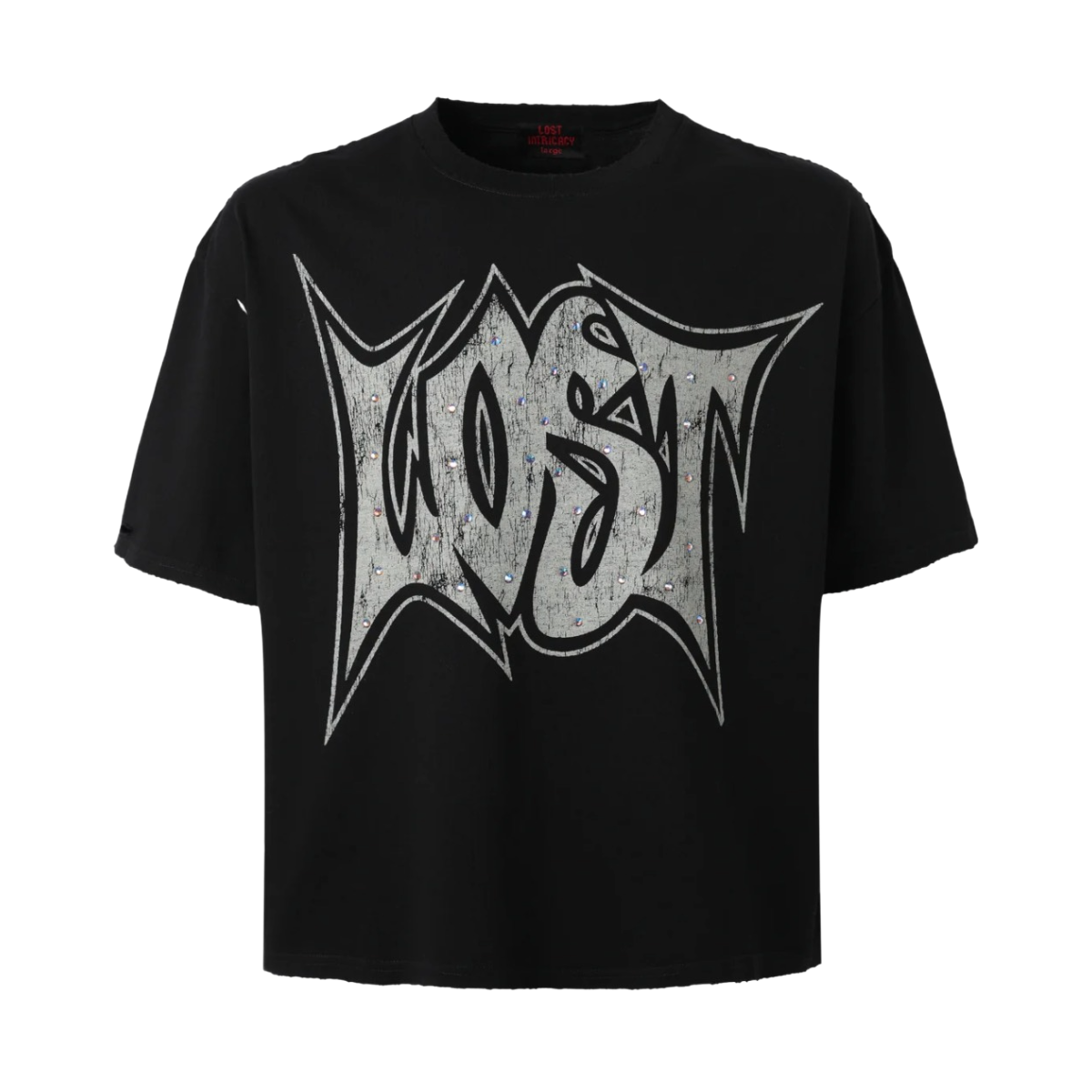 LOST INTRICACY 'OUTLINE' TEE - BLACK