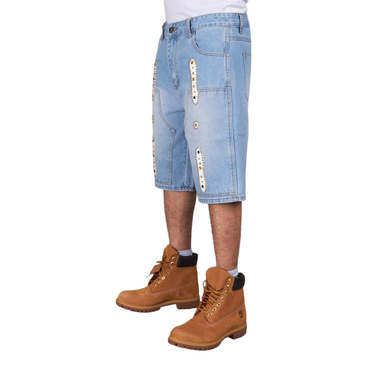 POLITICS 'BRAVO' JORTS - LT BLUE